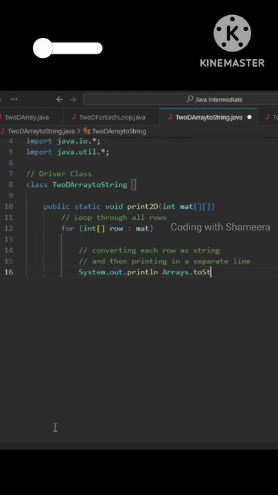 Print 2D Array |Arrays.toString() Method |@CodingwithShameera1 #java # ...