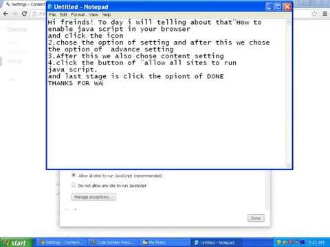 How to enable java script in your browser 100%