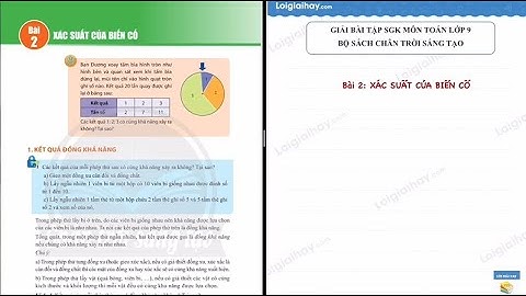Bài 2 Chương 8: Xác suất của biến cố - Toán 9 - Chân trời sáng tạo
