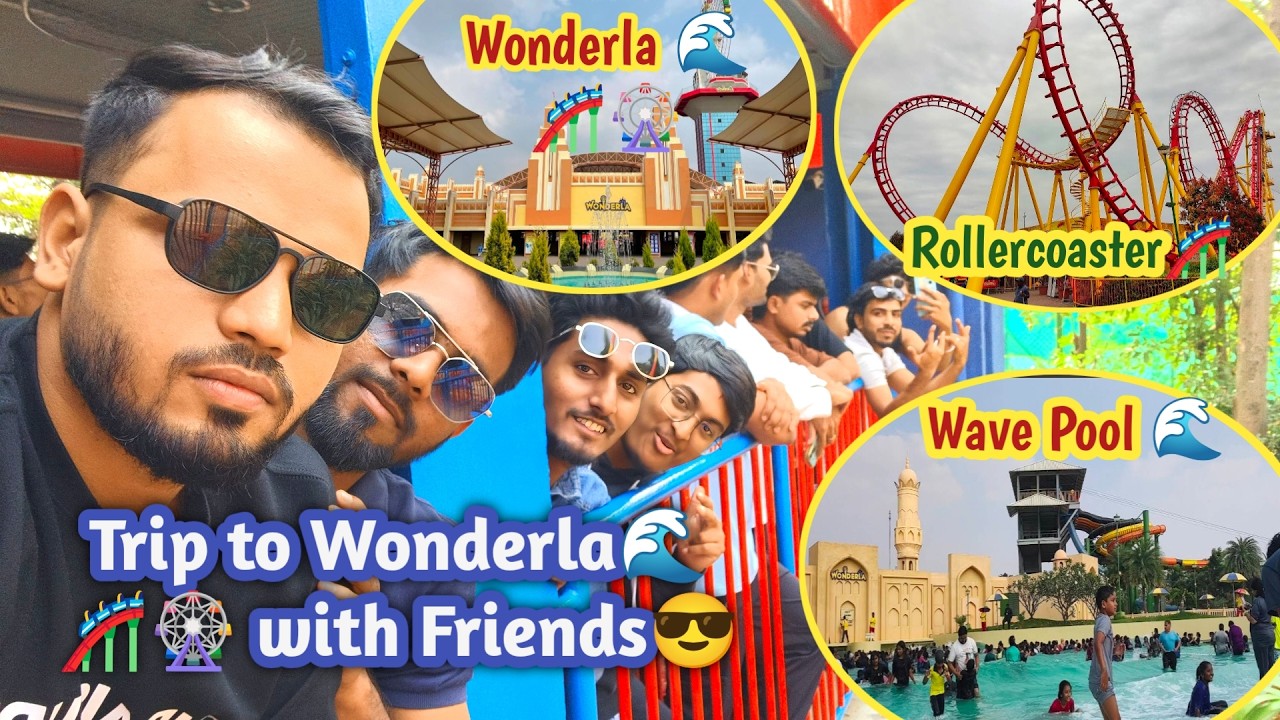 Exploring Wonderla Water Park 🎡🎢🌊|| Vlog6 || #wonderlahyderabad #wonderla #hyderabad #mal0onvlogs