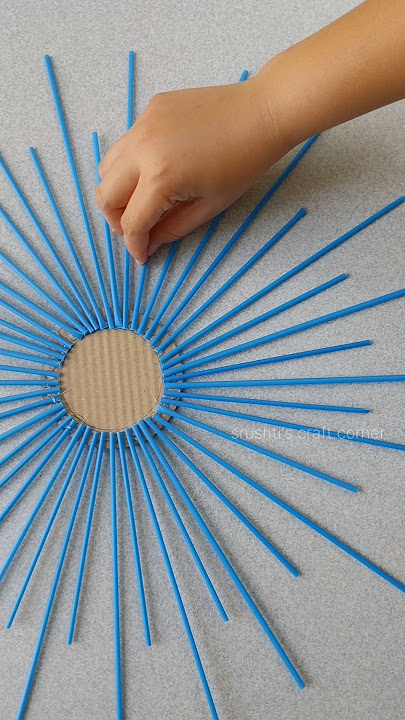 Dekorasi Dinding DIY dari Sedotan Minum #shorts #diy #walldecor