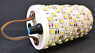 DIY powerful emergency / camping Light | Made of old thin can and LED strip