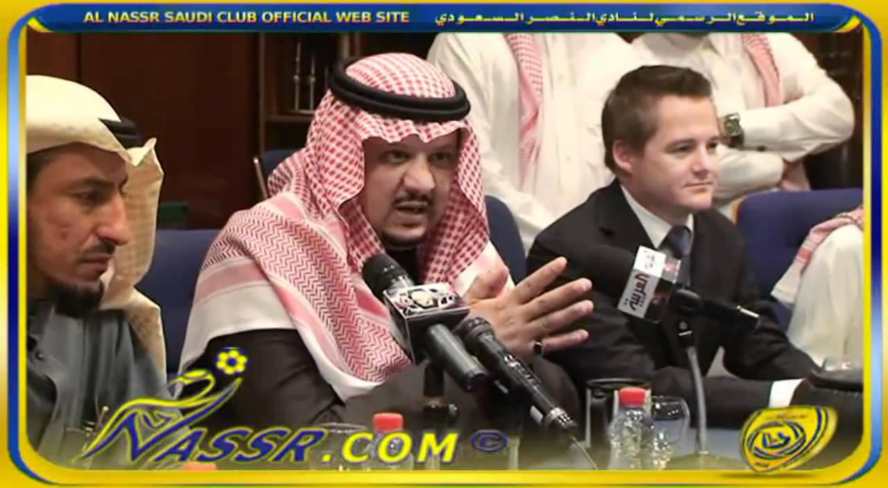 حديث سمو الأمير فيصل بن تركي في بداية مؤتمر توقيع النادي مع شركة التطوير الرياضي النادي القنيطري