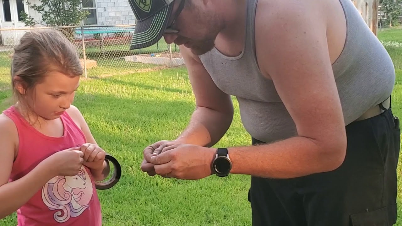 Starting a fire using duct tape. YouTube