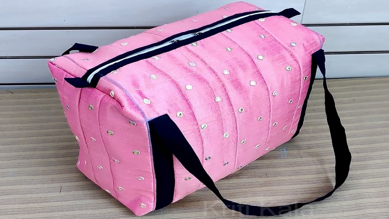 Making a Travel Bag with Fabric / Big Traveling Bag Bag Cutting and