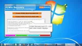 Create PCWin Recovery Boot USB Flash Drive