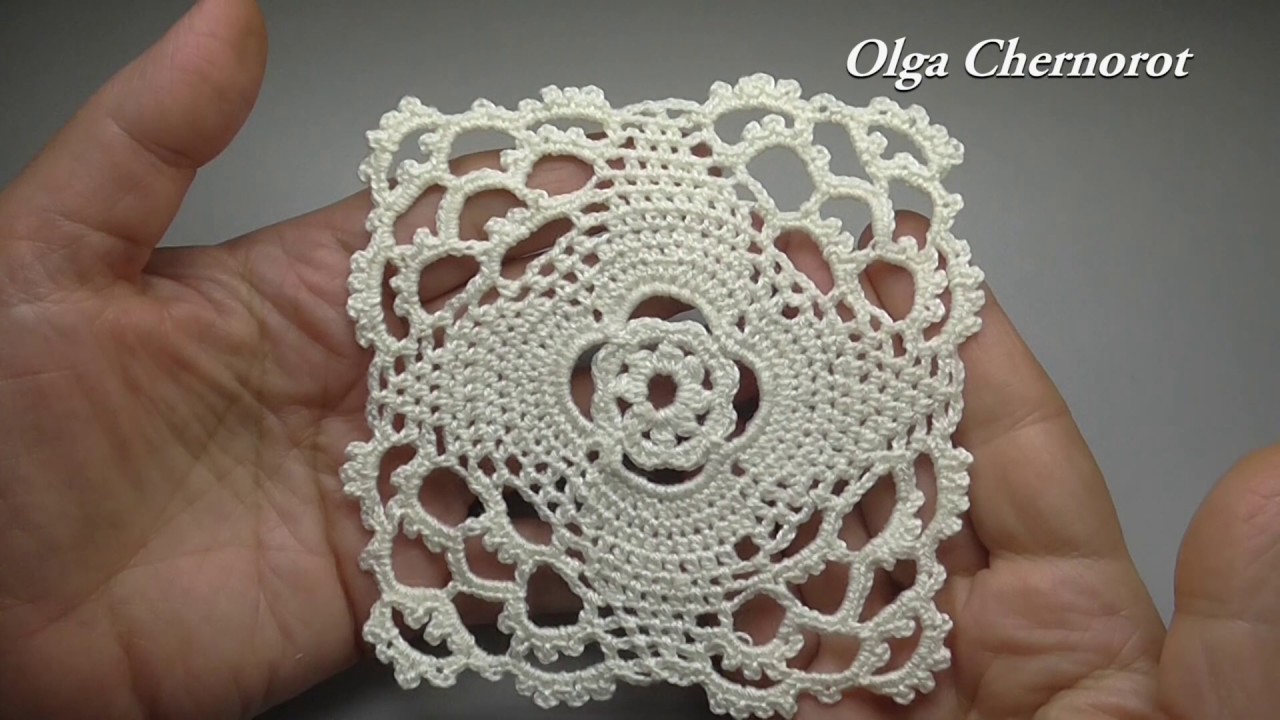 Beautiful square CROCHET part 1 Часть1 Квадрат крючком