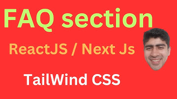 Create a beautiful FAQ (Frequently Asked Section) in ReactJs / NextJs, with Tailwind CSS.