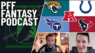 AFC South Team Previews | PFF Fantasy Football Podcast