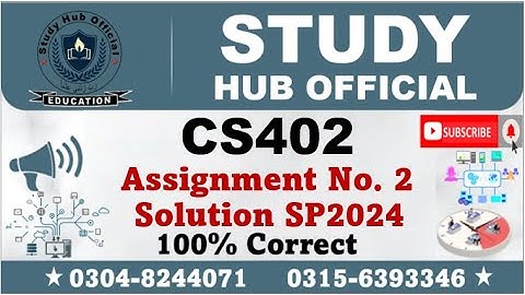 CS402 Assignment 2 100% Correct Solution 2024, CS402 Assignment 2 solution 2024, CS402 Assignment 2