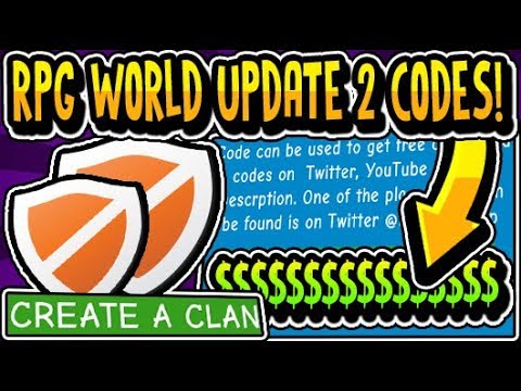 All Rpg World Clans Update 2 Codes 2019 Rpg World Clans Update 2 Roblox Youtube - codes for hacker rpg world roblox