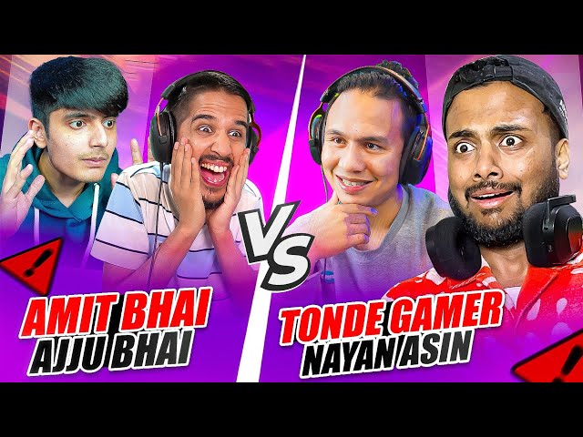 Amit Bhai Ajjubhai Vs Tonde Nayan ? Prank Gone Wrong On Funny Youtuber 😱 - Garena Free Fire Max class=