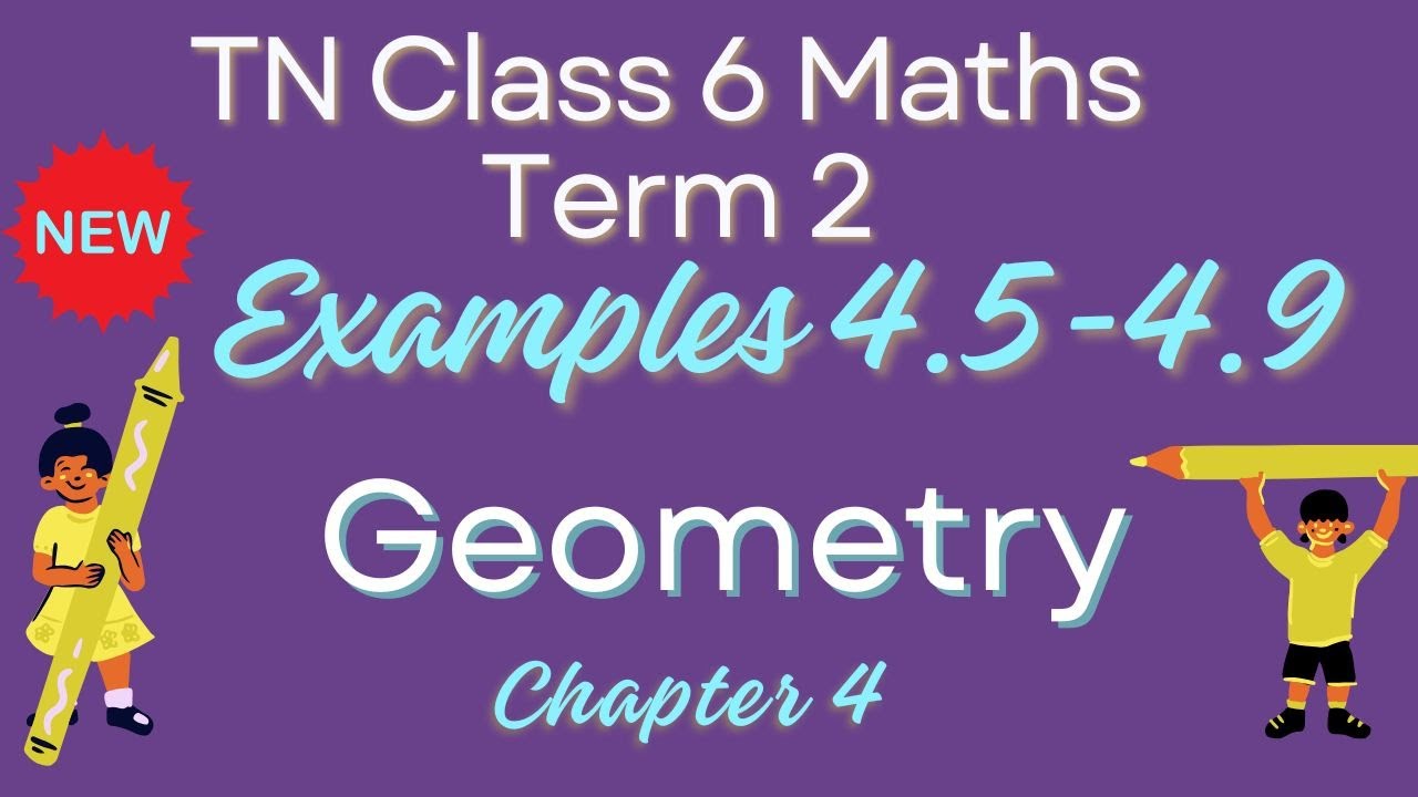 Class 6 Term 2 Chapter 4 Geometry Example 4.5 to 4.9 Sums - YouTube