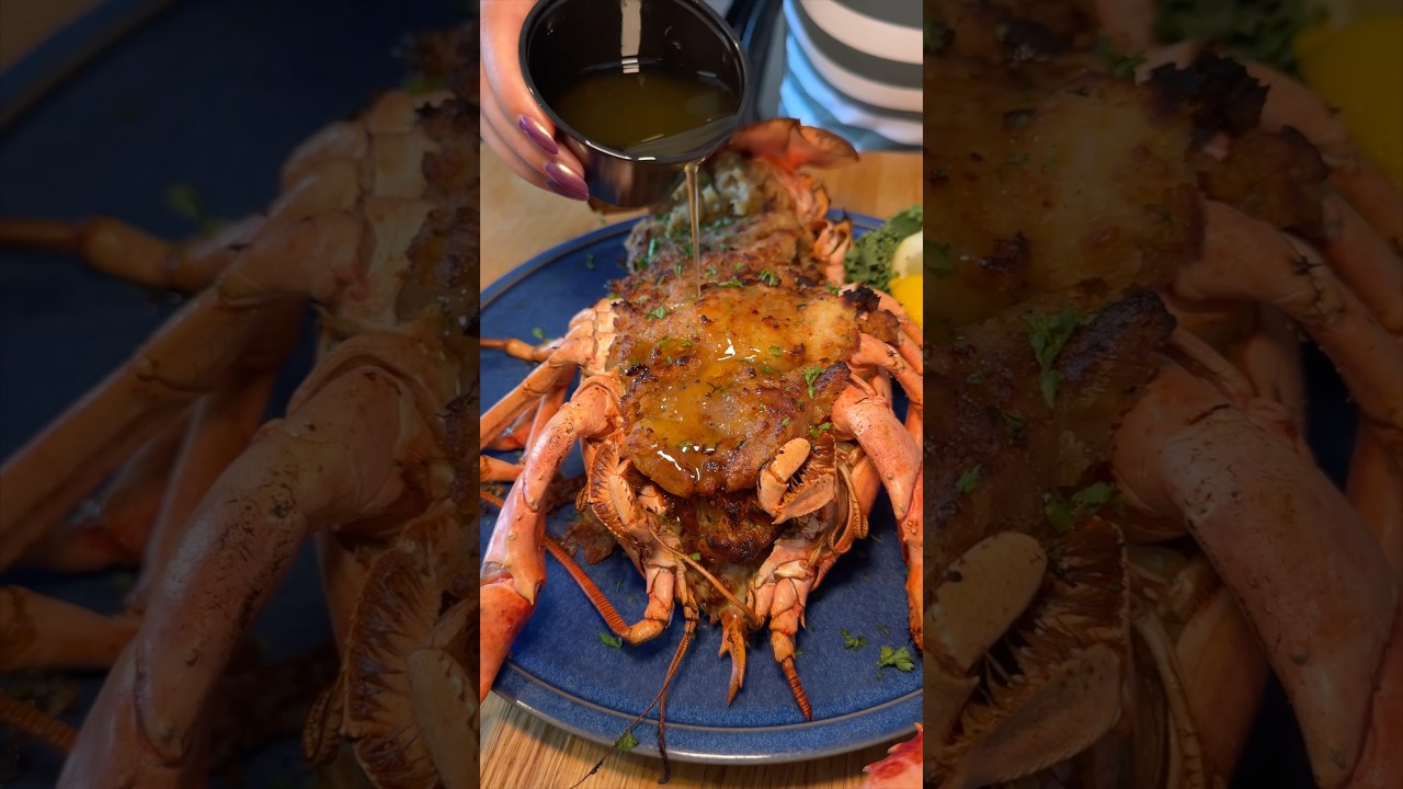 The BAKED & STUFFED LOBSTER from Flanders Fish Market in East Lyme, Connecticut! 🦞🦀🔥 #DEVOURPOWER