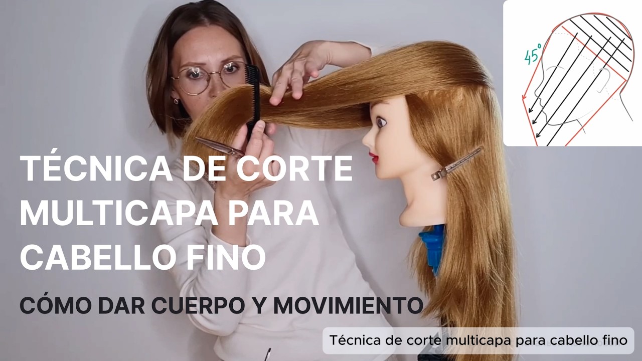 Corte chic con volumen para pelo fino y largo: Tutorial paso a paso