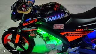 Review Lampu Alis running Blue & Sein Kuning di motor Vixion