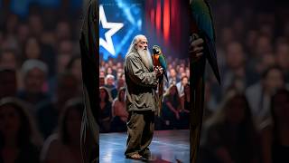 Download Lagu The old man Performs fusion with parrot on agt #agt #magic #talent MP3