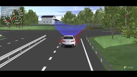 Autonomous car in roundabout scenario