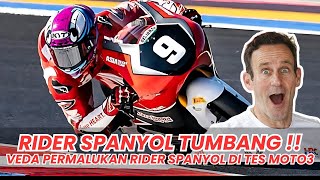 GOKIL !! VEDA EGA PRATAMA MENGGILA LAP TIME TERCEPAT, DUA RIDER SPANYOL TUMBANG DI TES MOTO3 2026