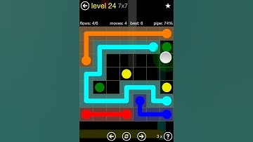 Flow Free Regular Pack 7x7 Level 24 Walkthrough
