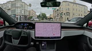 just say where you want to go, and tesla fsd 12.3.5 will take you there