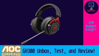 AOC GH300 Headset Unboxing, Testing, and Review. $20 Budget Headset King???