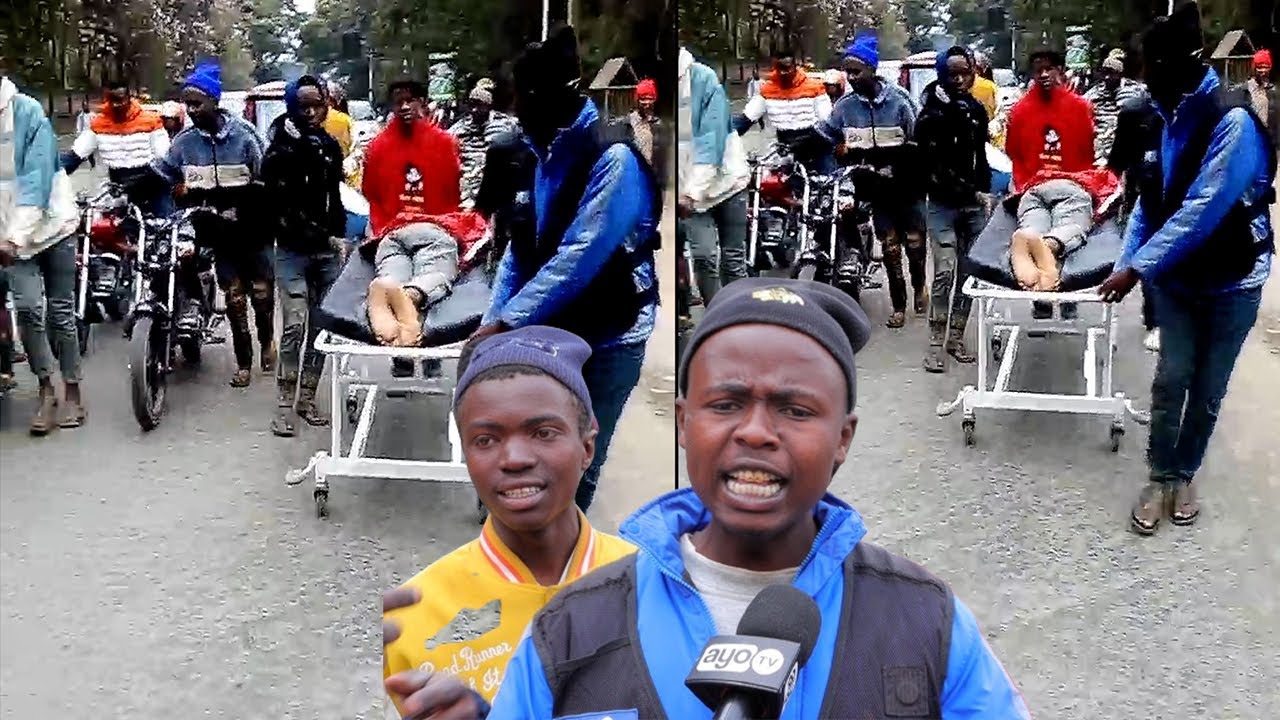 AMBULANCE YADAIWA KUKOSA MAFUTA ARUSHA MJINI, MTU ABEBWA NA KUSUKUMWA KWA MIGUU