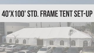 40x100 Standard Frame Tent Set-up