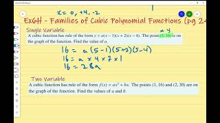 Ex6H  Families of Cubic Polynomial Functions