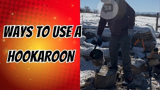 Ways to use a hookaroon #woodscraft #woodprocessing #firewood #diytools #axe #hookaroon #pickaroon