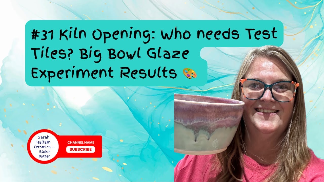 #31 Открытие печи: кому нужны тестовые плитки? Эксперимент с глазурью в большой чаше 🎨