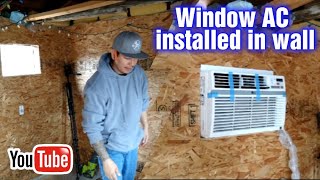 How to install window AC unit into wall