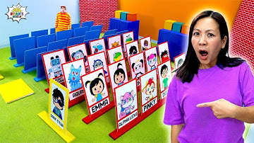 Playing the Ultimate GUESS WHO Giant Board Game Challenge!