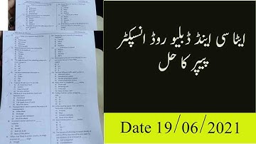 TOP 50 Question for ETEA Sub engineer civil past paper|ETEA C&W Road inspector Paper solution