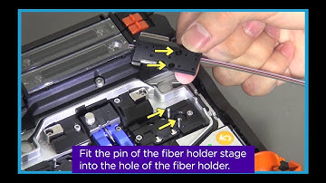 Inserting the fibers into the splicer(Help Video for TYPE-72M12(no6)