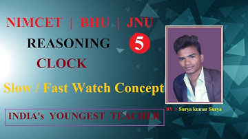 Clock For NIMCET | Reasoning For NIMCET | Clock Full Concept | Reasoning By Surya kumar  | Reasoning
