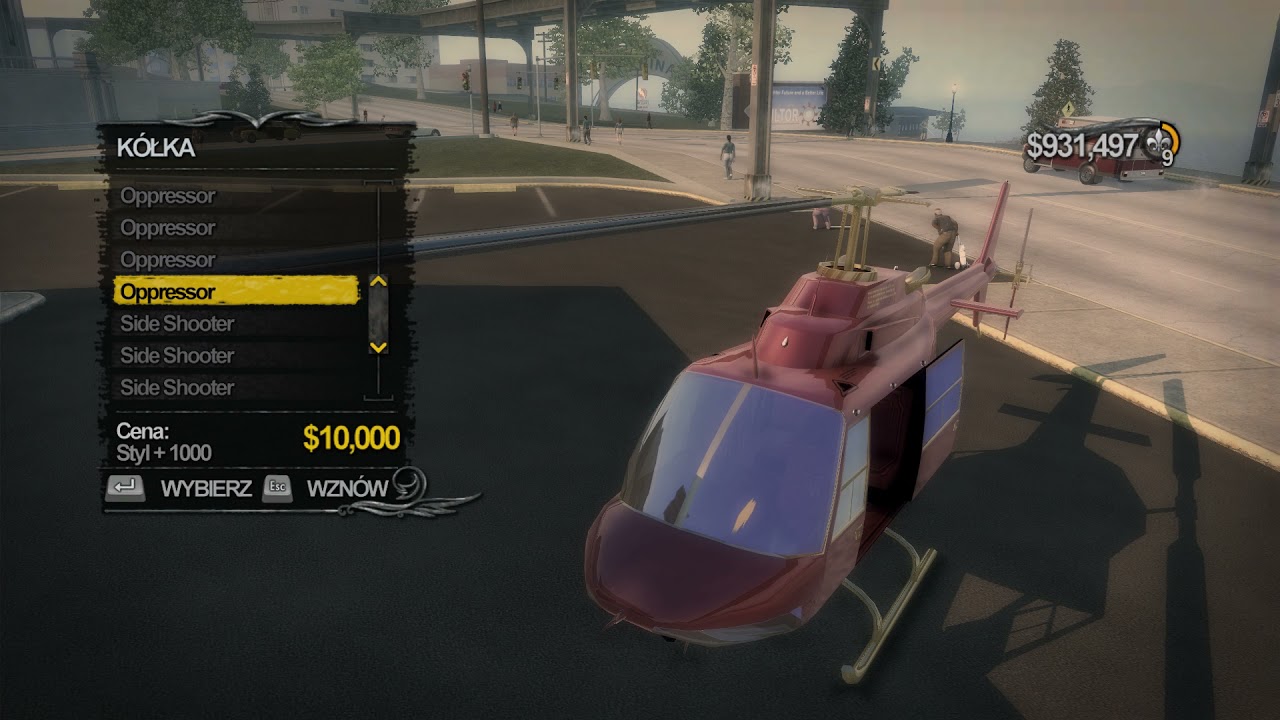 Saints Row 2 All motorbikes and helicopters (+ UFO flying