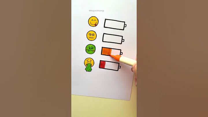 Emoji Batteries #shorts #drawing #emoji #emojichallenge #emojis #emojigame #viral #viralshort