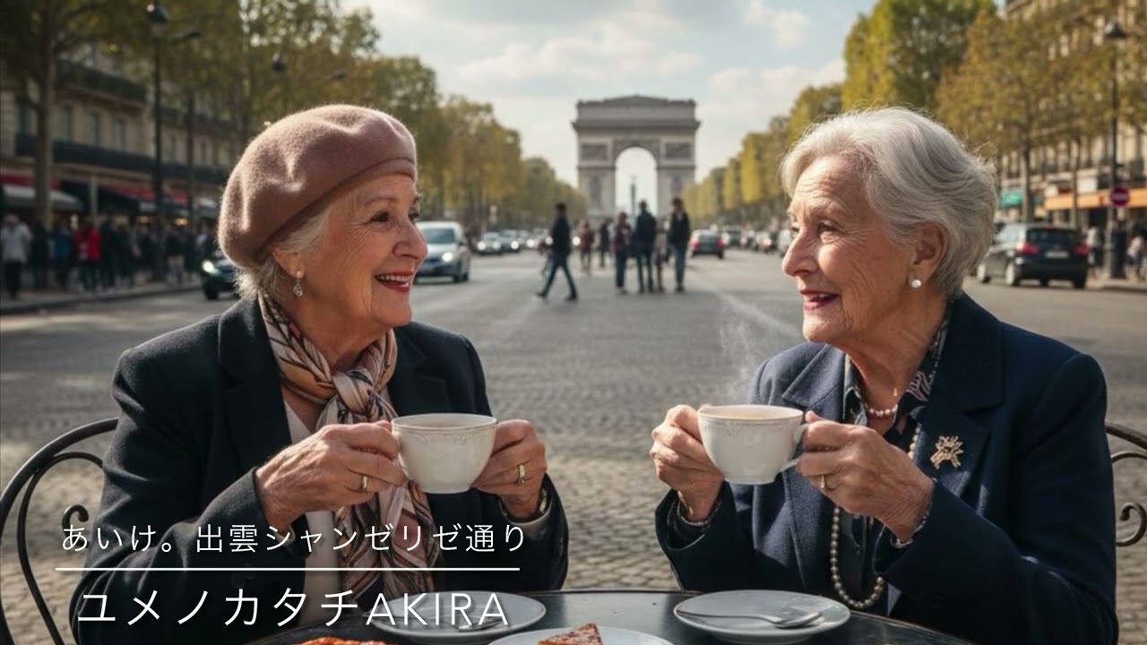 出雲BEAT 出雲弁ソング『あいけ!出雲シャンゼリゼ通り』(1980年代の出雲のおばばのお茶飲み風景をシャンソンに乗せて😆）