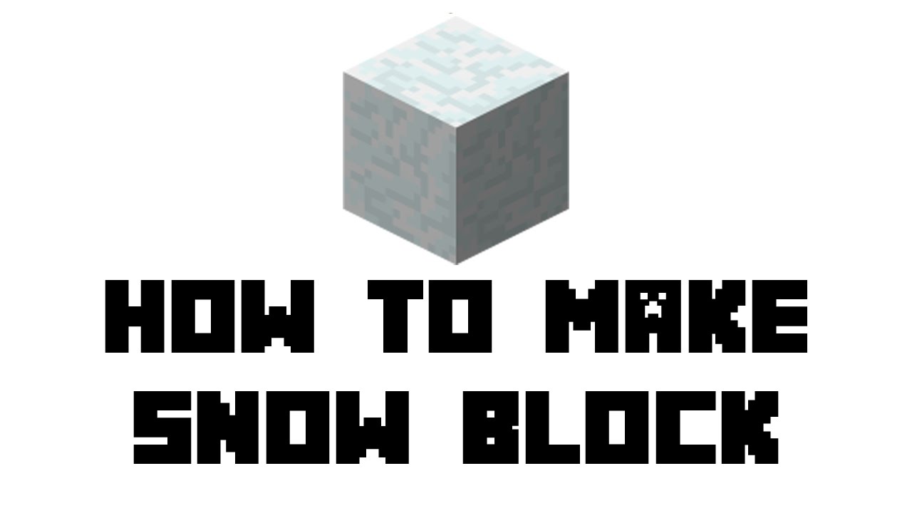 Minecraft Survival: How to Make Snow Block