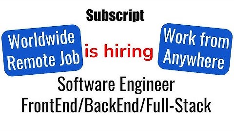 Hiring Software Engineer (FrontEnd / BackEnd / Full Stack) | Remote Developer Jobs