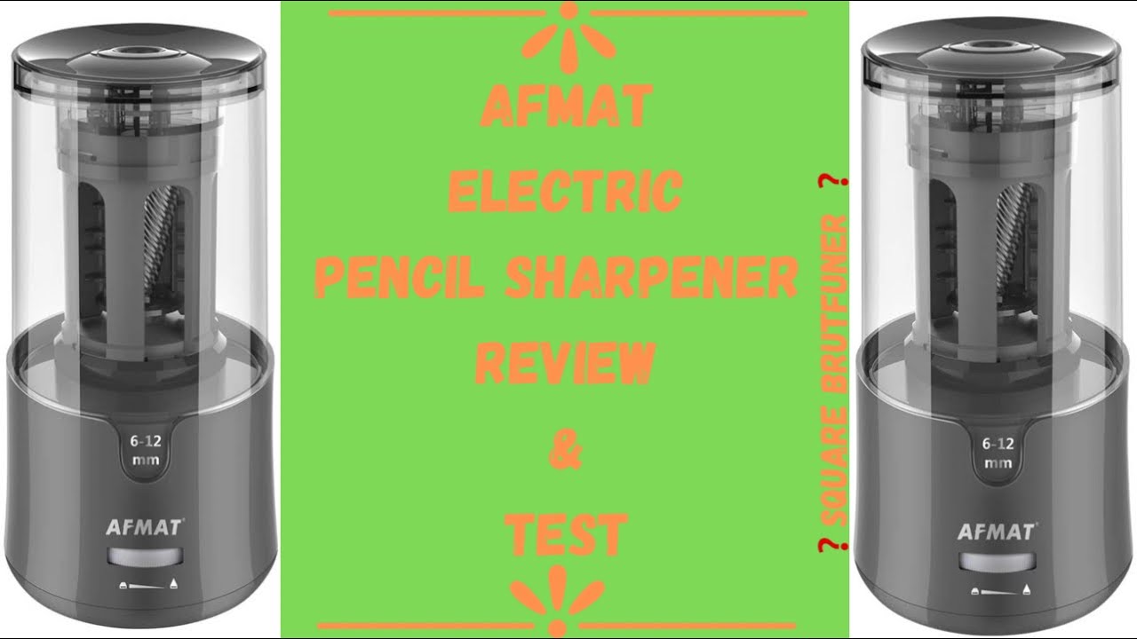 Afmat Electric Pencil Sharpener Review ❓Will it work on SQUARE BRUTFUNER  Pencils❓Adult Coloring 