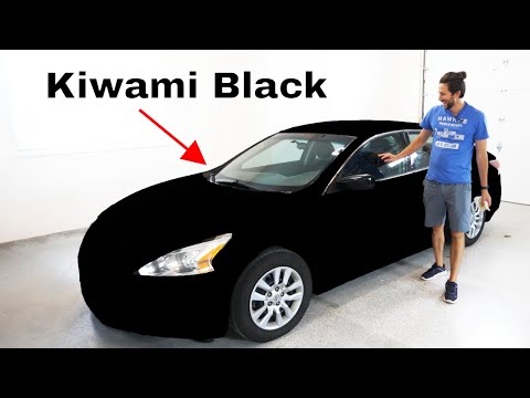 Spraying a car in the BLACKEST PAINT in the UNIVERSE! Black 4.0 says , black  4.0