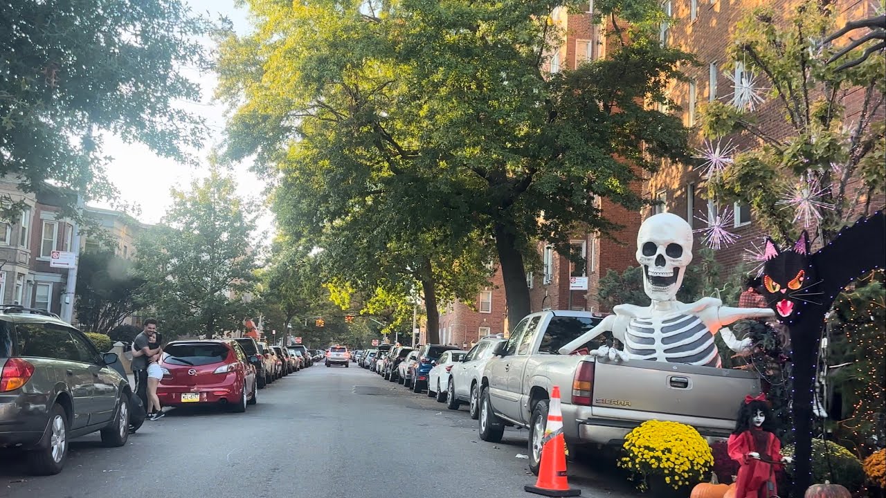 Driving through Brooklyn in New York City 