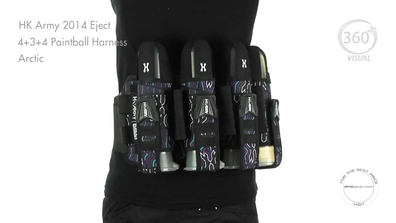 HK Army 2014 Eject 4+3+4 Paintball Harness Arctic Visual 360 YouTube