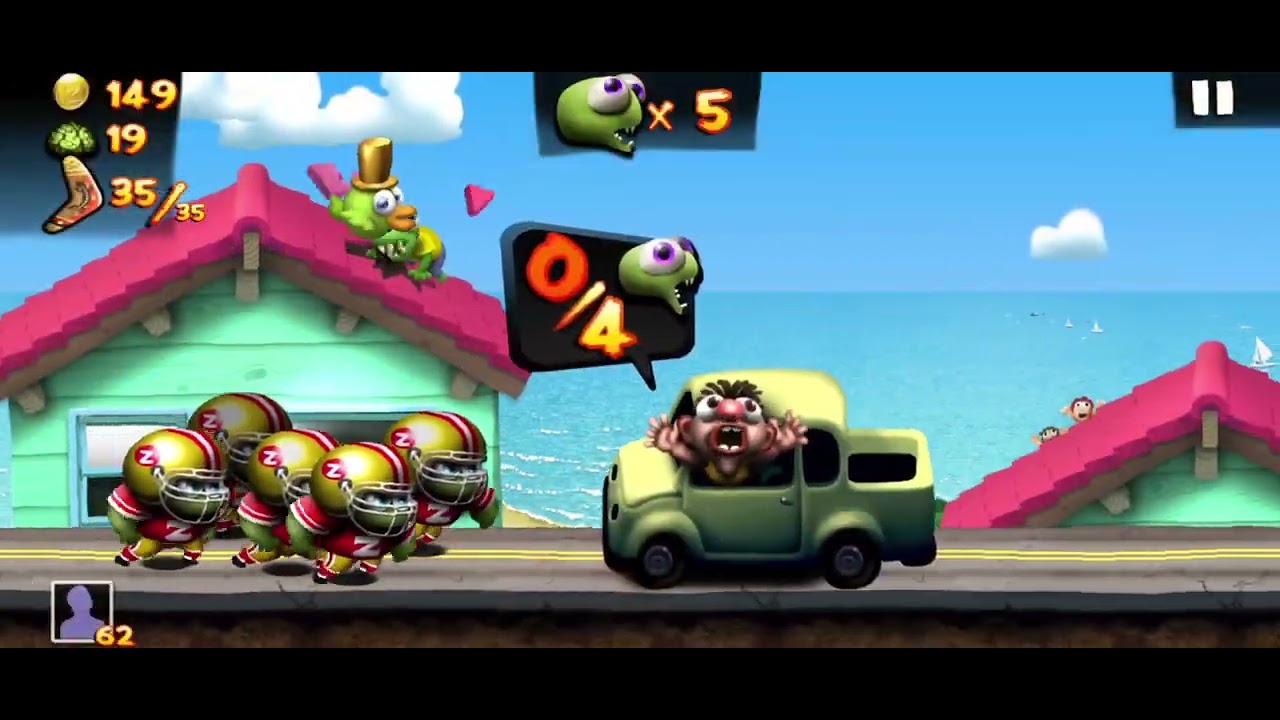 Jogando zombie tsunami só que todos tem o moicano