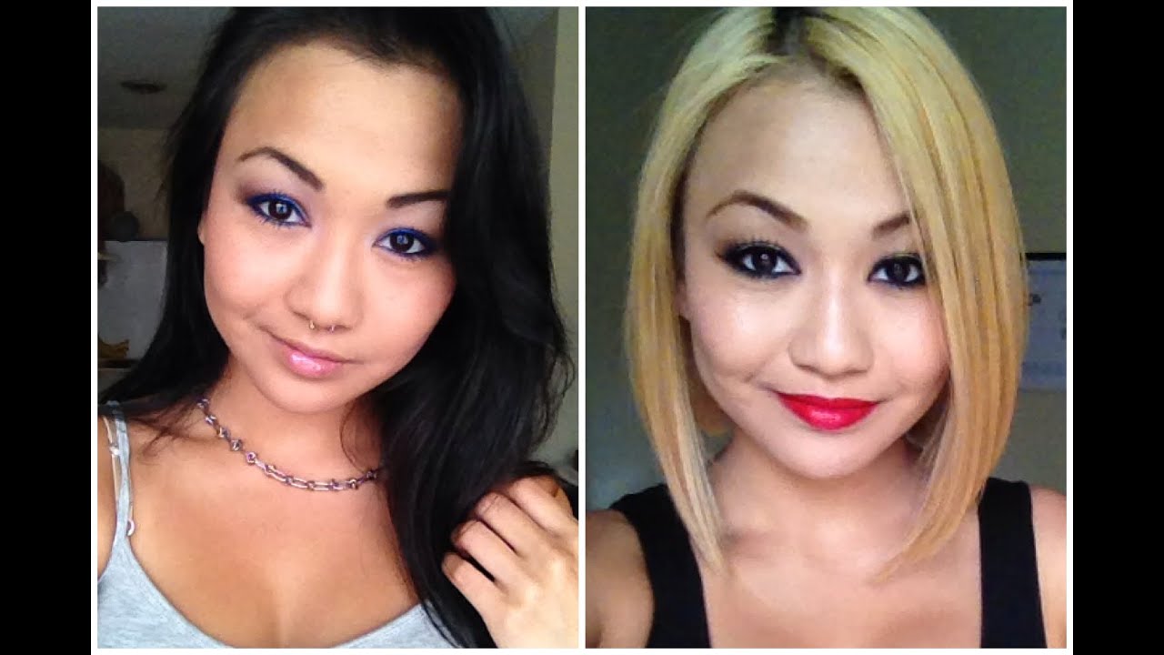 How To Dye Asian Black To Blonde Hair Pt1 Youtube