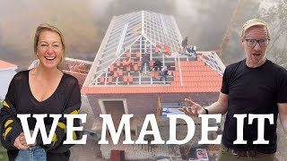 Our Biggest Milestone – The Roof is FINALLY on Our Stone House