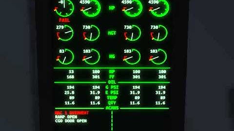 FlightGear Canvas - EICAS test