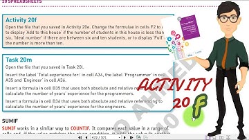 IGCSE O LEVEL ICT ACTIVITY 20F | Learn easily in seconds | @education | ICTEDU768 | Sir. Ishtiaq|